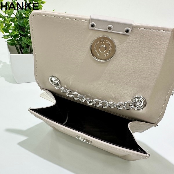 HANKE Micro Chain Crossbody Sling Leather Women Mini Sling Bag | Shopee ...
