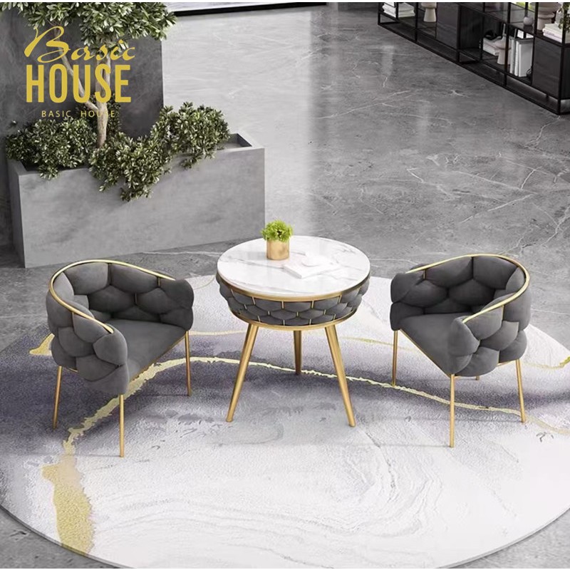 Basic House Light Luxury Rock Board Negotiation Leisure Round Table ...
