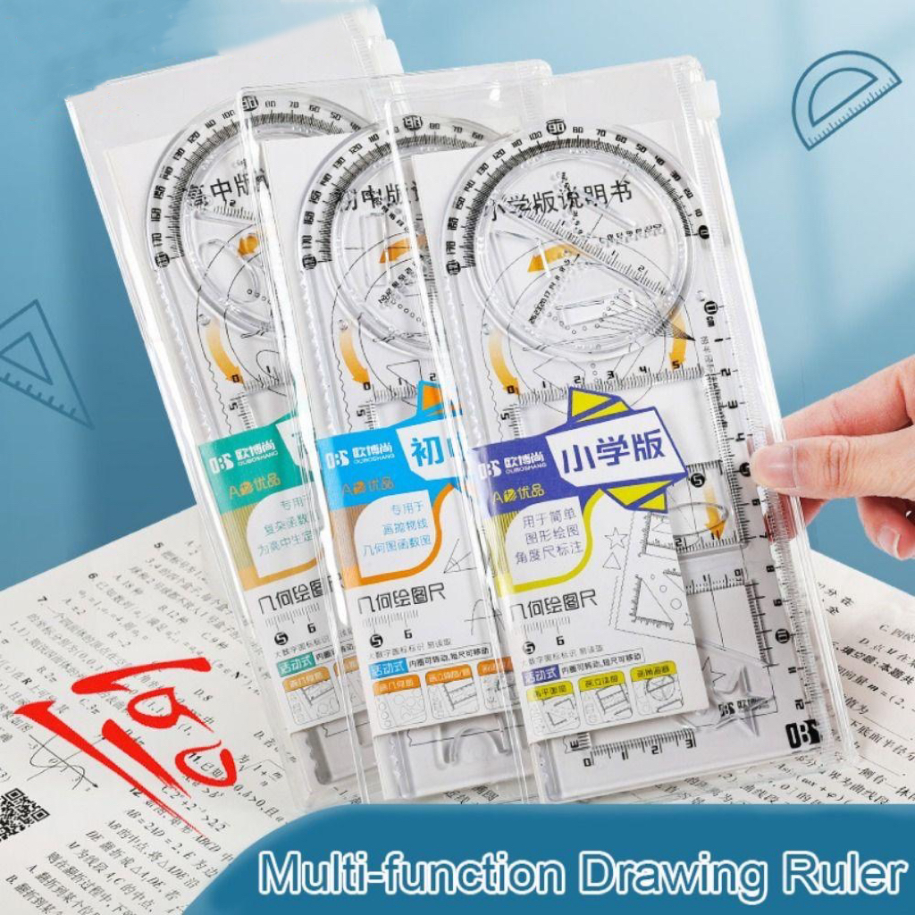 Multifunctional Geometric Function Ruler Set Mathematics Drawing ...