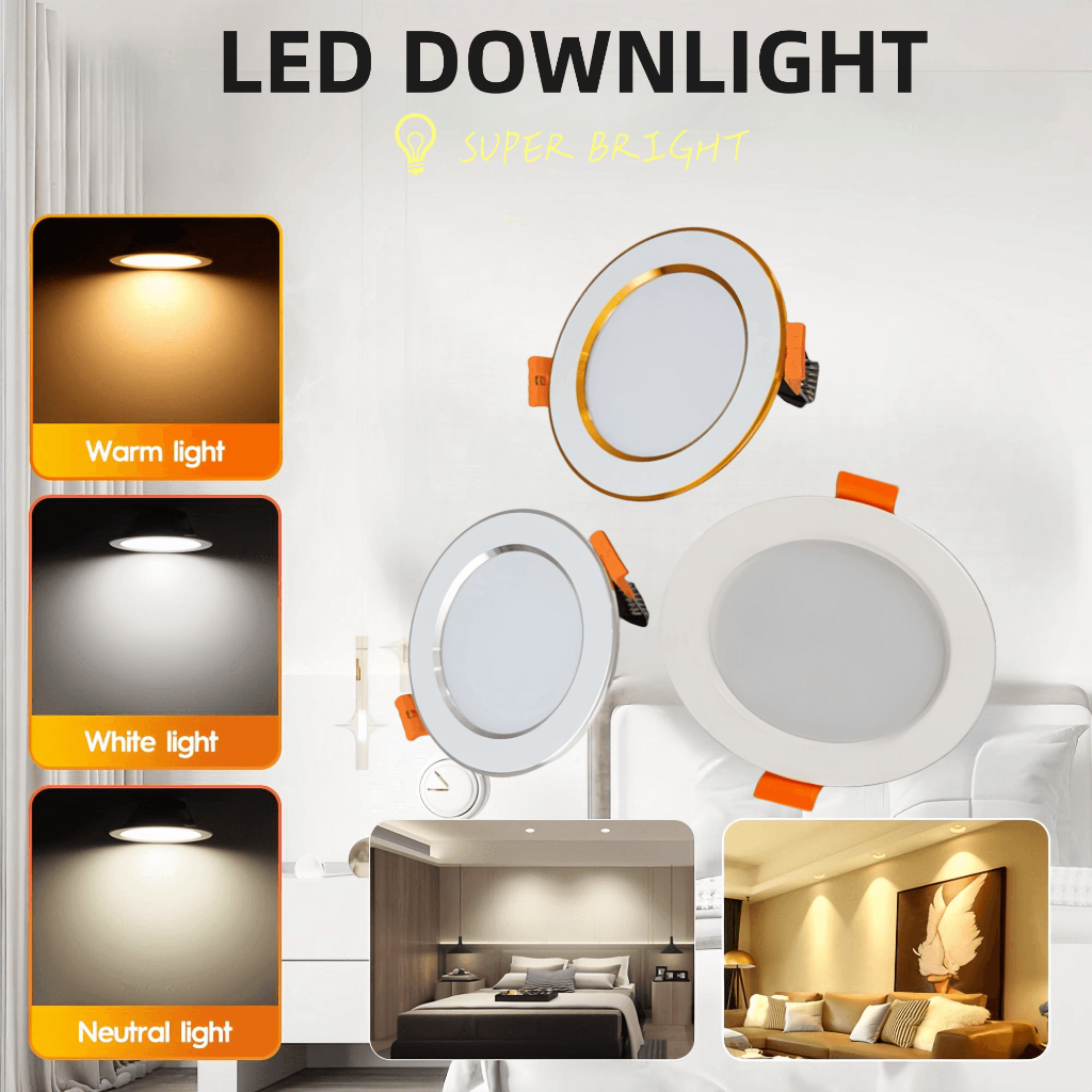 LED spot light Downlight Recessed Slim Panel Ceiling Light Pin Lights 3 ...