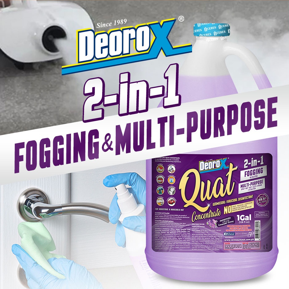 Deorox 2-in-1 Quat Disinfectant Concentrate (Fogging & Multi-purpose ...