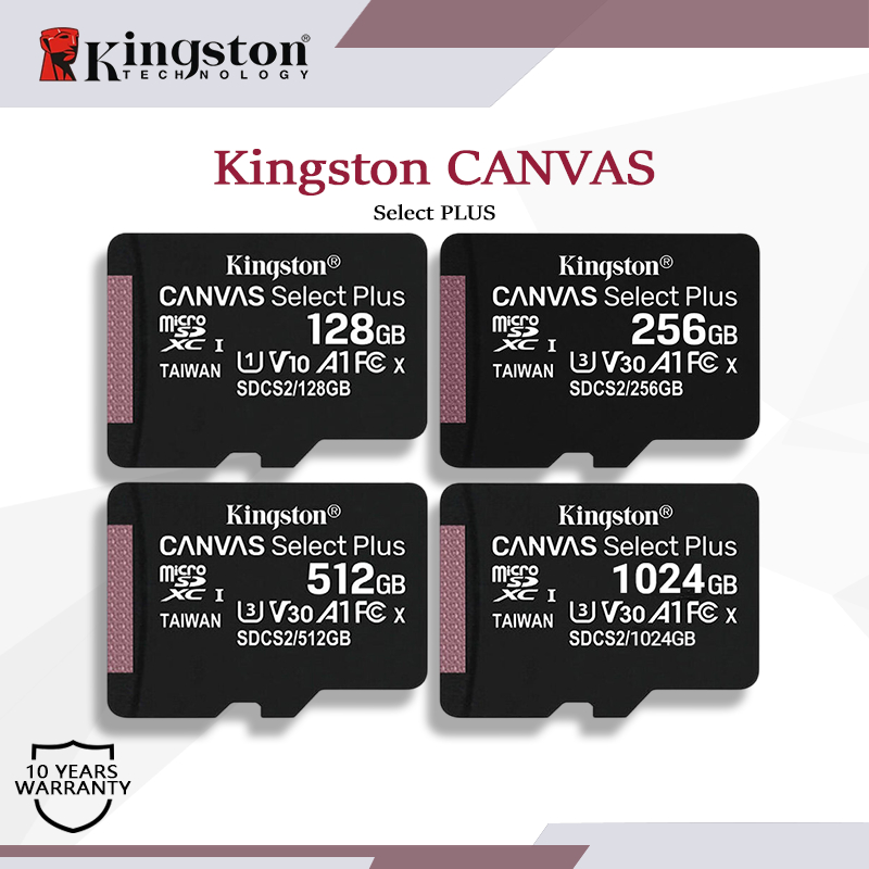 Kingston Canvas Select Plus MicroSD Card 128GB/256GB/512GB/1TB