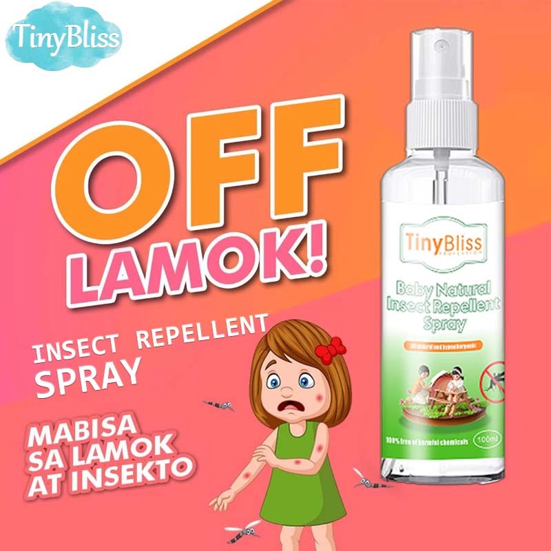 TinyBliss Baby Insect Repellent Spray 100ml Hypoallergenic Citronella ...