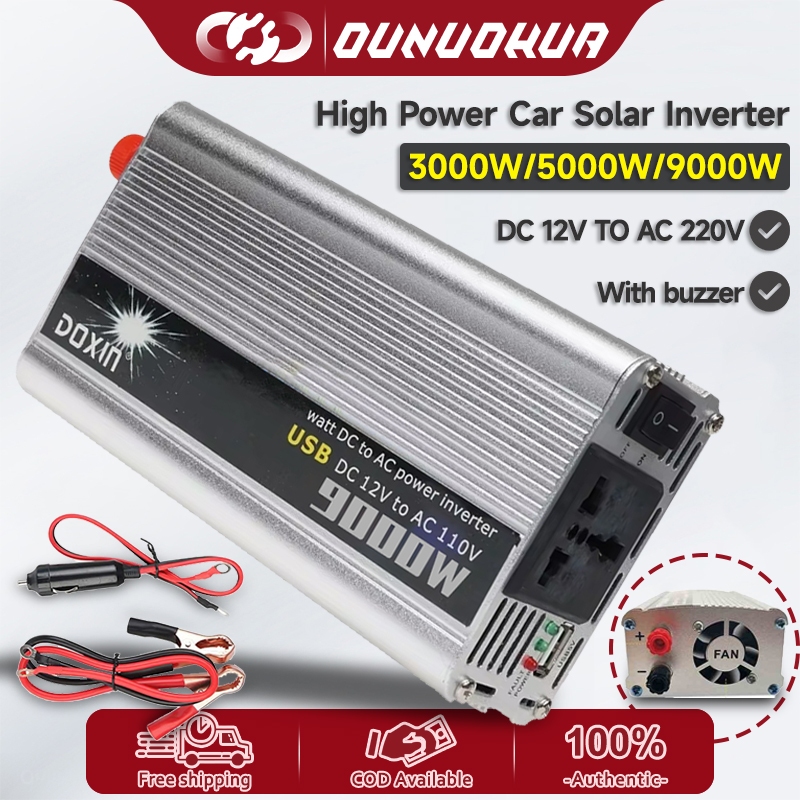 Onduleur 12V/24V Vers 110V - Puissance 3000W/4000W - Certification SGS - Neuf
