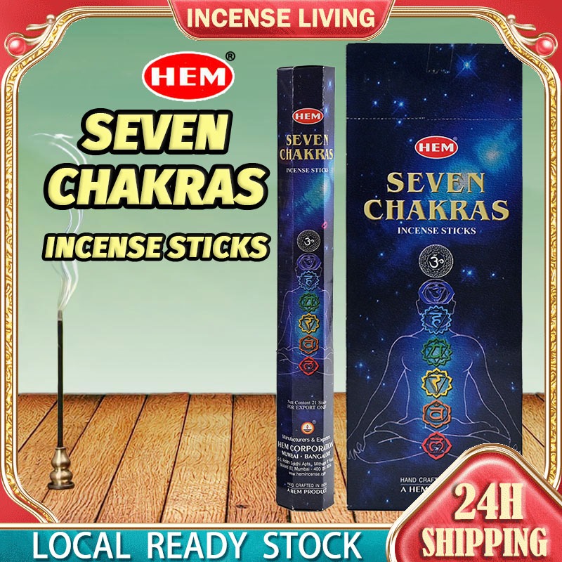 HEM Seven Chakras Incense Sticks (20 Sticks Per Box) | Shopee Philippines