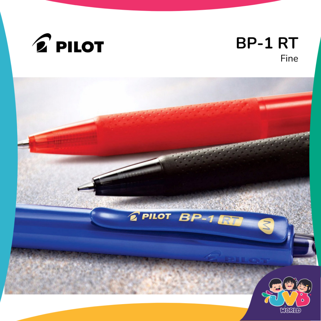 6PCS Pilot BP-1 RT Retractable Ballpen BP1 Pen - Black, Blue, Red ...