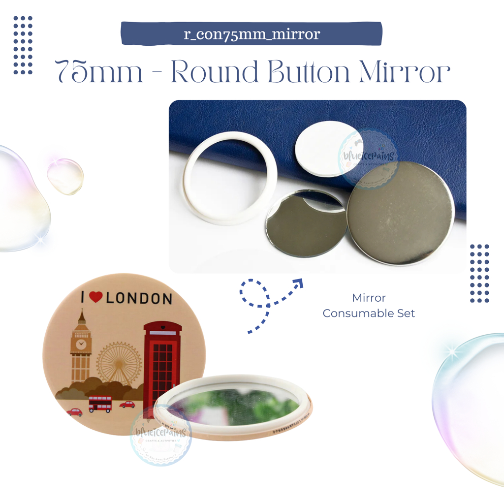 75mm Round Button Consumable - Mirror Badge [ONHAND] | Shopee Philippines