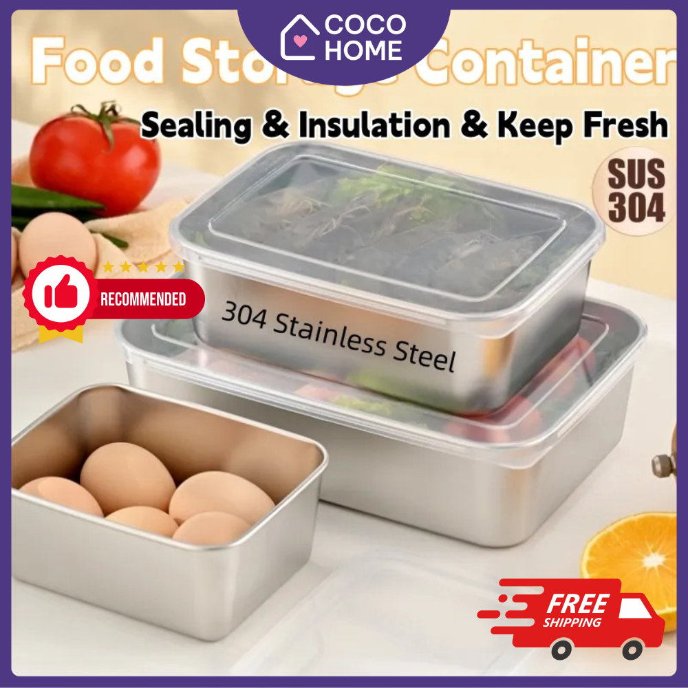 304 Stainless steel Fresh Keeping box for adult food storage container ...