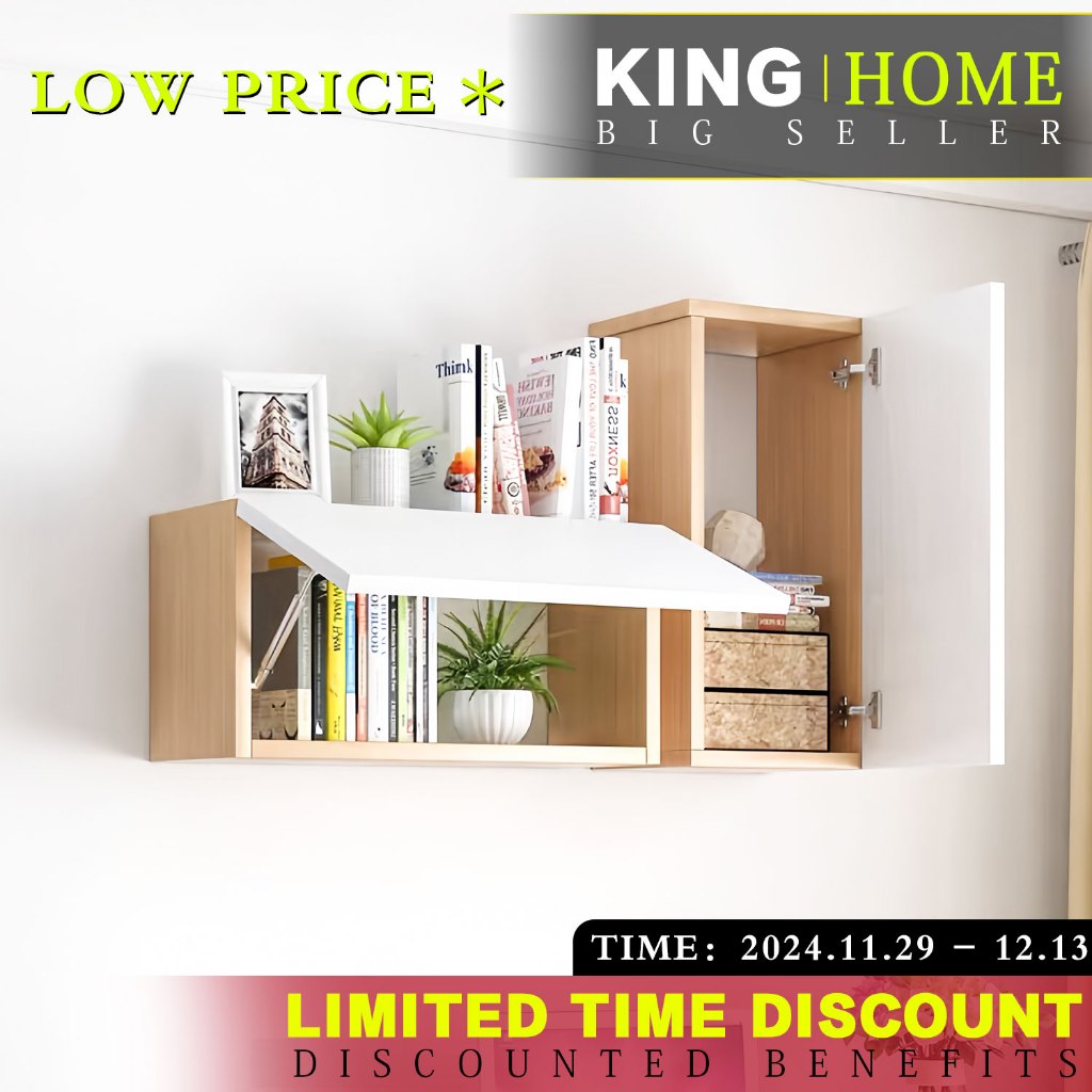 (COD)Floating wall mounted bookcase shelf Wall cabinet Ceiling cabinet ...