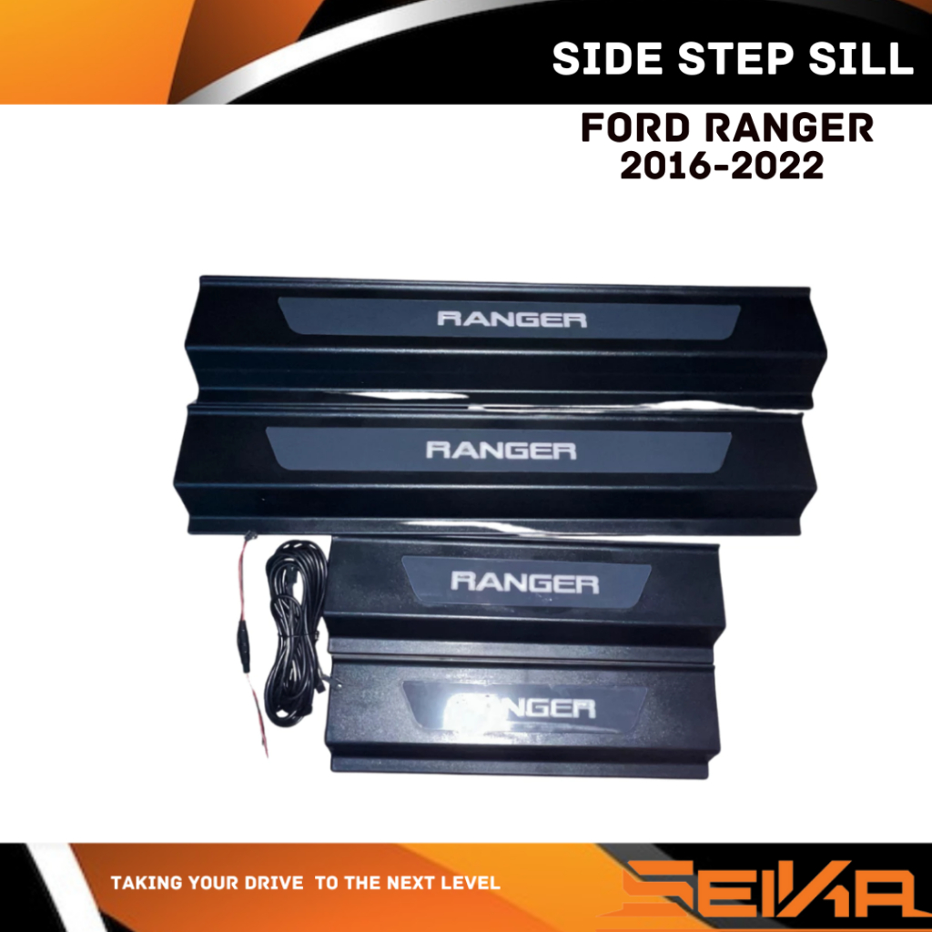 Ford Ranger (2016-2022) Side Step Sill / Door Sill Plate with LED ...