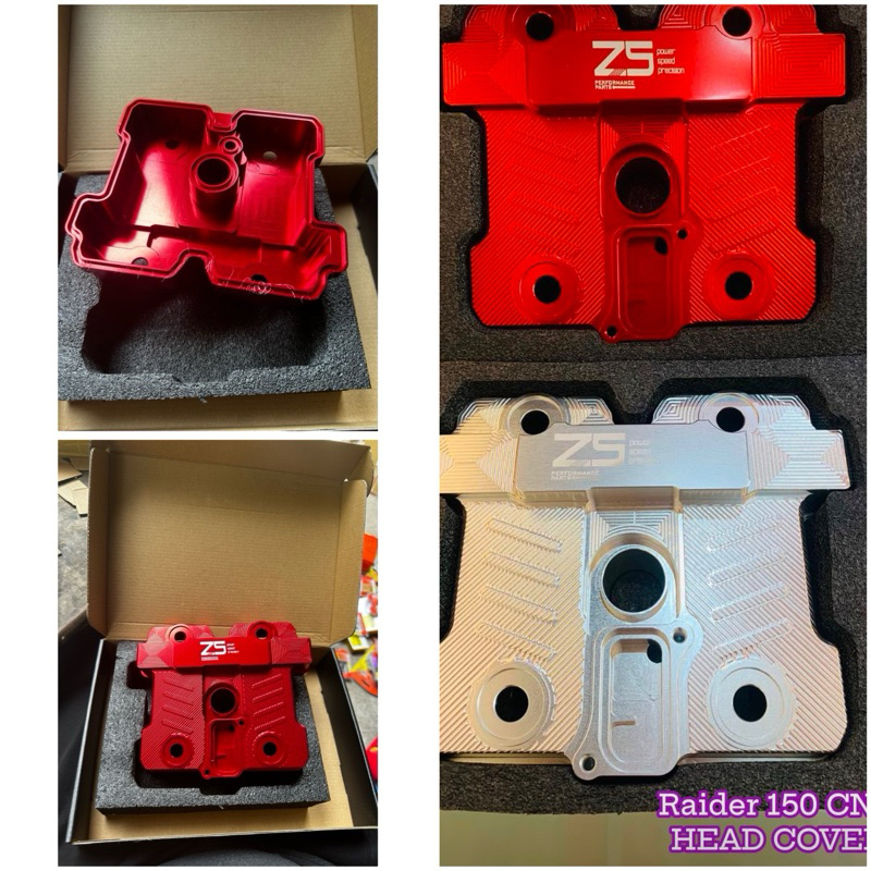 Z-5 Z5 Pitsbike Oil Cooling Cylinder Head Cover CNC Raider150 R150 Raider 150 Alloy (red/silver