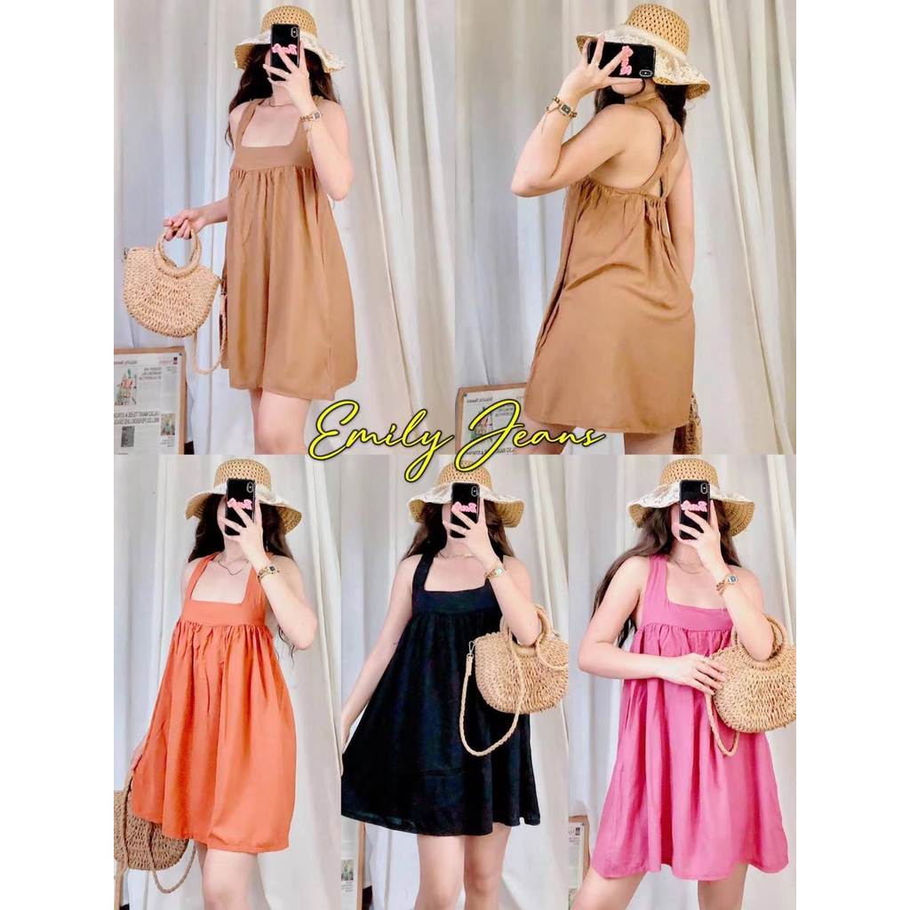 Weitese Dress Rose Halter Backless Sexy Mini Dress Women Pink off-Shoulder Strapless Sleeveless High Waist Club Party Beach Dress Homecoming Dress