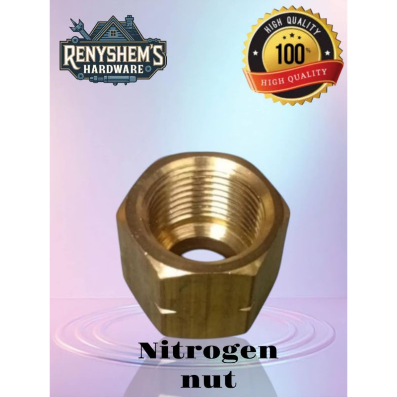 Tank inlet nut for NITROGEN regulator (left thread) | Shopee Philippines