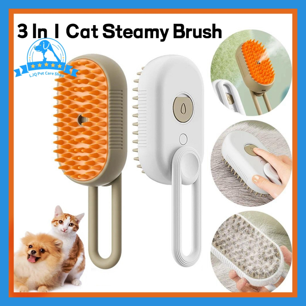 Steam Cat Brush Dog Brush Indoor 3 in 1 Cat Hair Removal Dog Steam ...