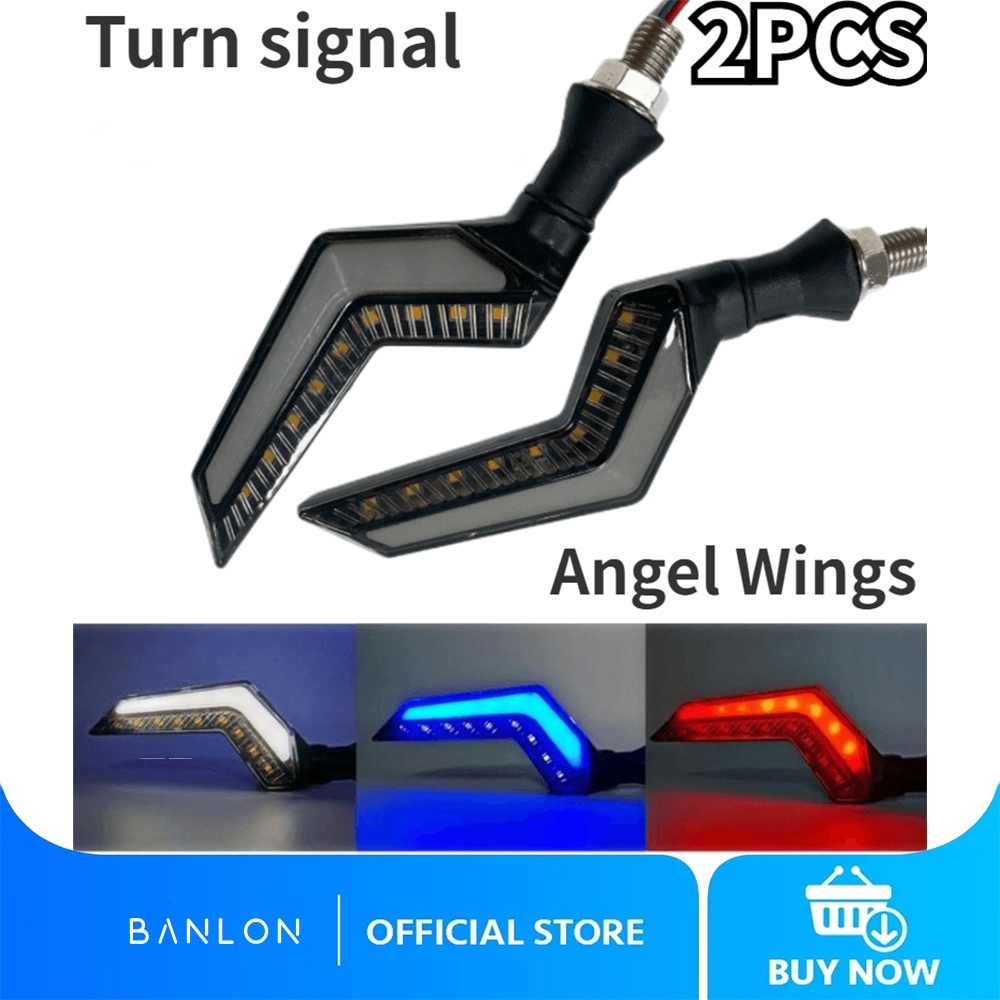 2PCS Motorcycle LED Turn Signal Lamp Sequential Flowing Flash Indicator ...