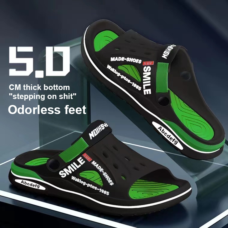 Korean fashion sunmmer beach sandals for men sale tsinelas Non-slip  Comfortable rubber slippers