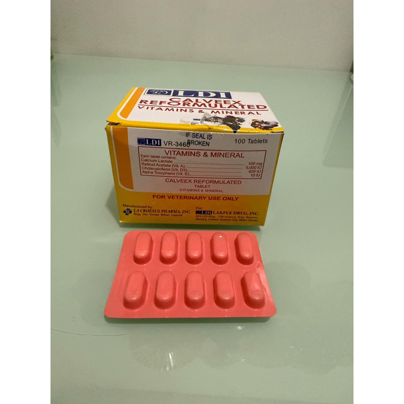 Calveex Reformulated Tablet 10 pcs (1 Banig) | Shopee Philippines