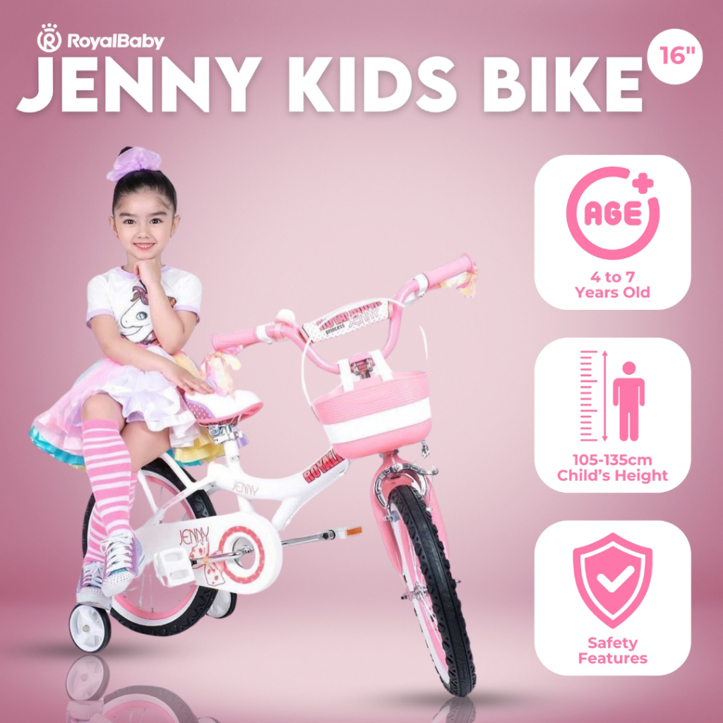 RoyalBaby Jenny Girl Kids Bike 16 16G 4 White Shopee Philippines