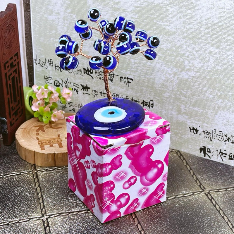 Ziyang The Devil's Eye lucky Charm Miniature Money Tree for Home Décor ...