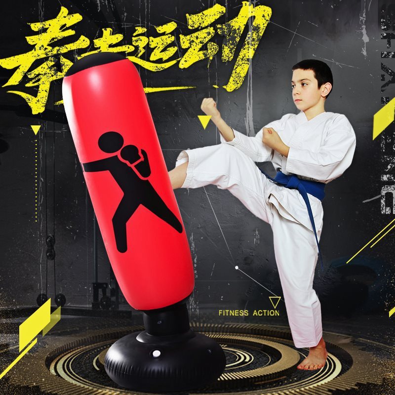 PVC Punching Bag Inflatable Boxing Tumbler Fitness Martial Art Kung Fu ...