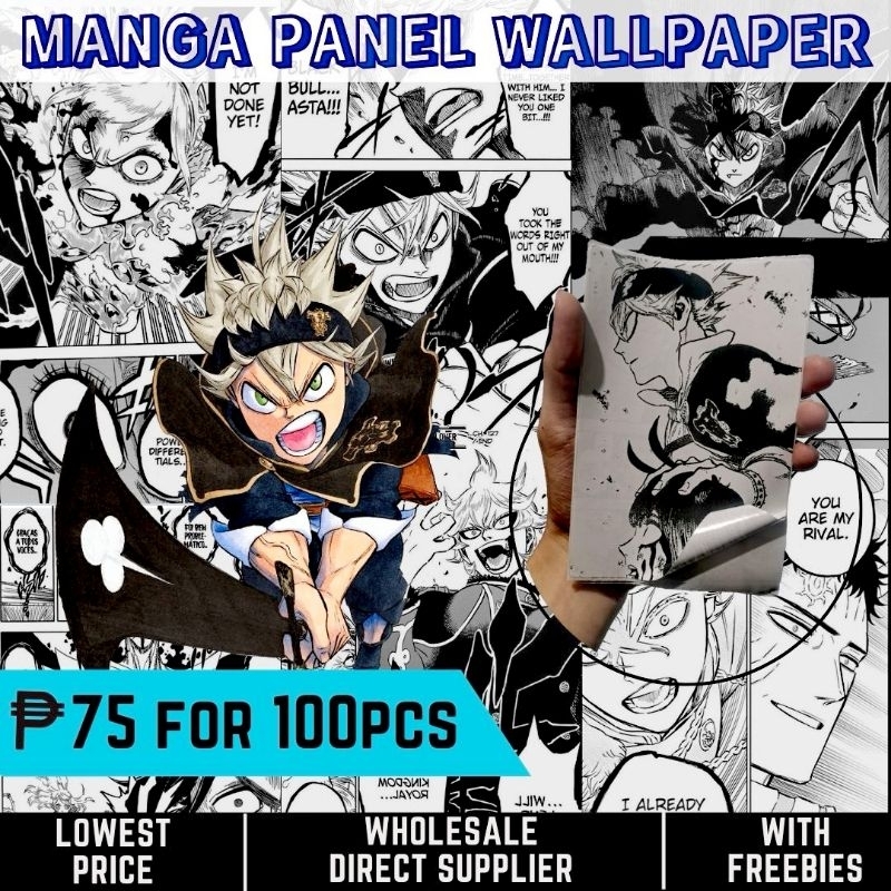 DIYCULTURE MANGA PANEL STICKERS (BLACK CLOVER) 75php for 100pcs ...