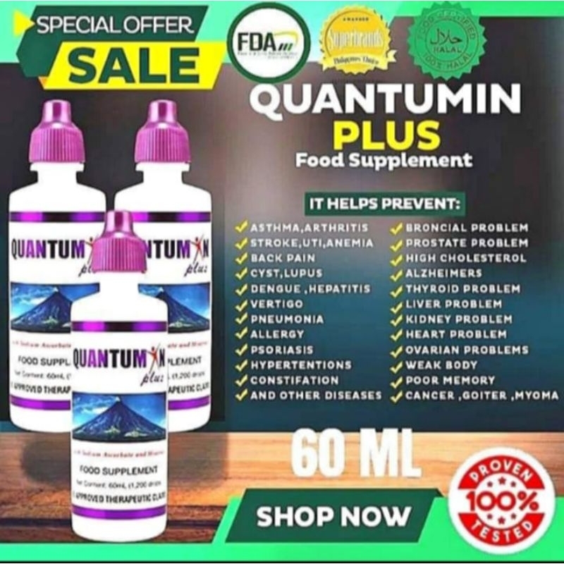 Quantumin plus 60 ML ( 1,200 drops ) | Shopee Philippines