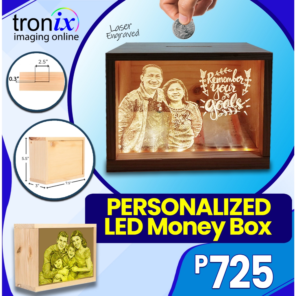 Tronix Imaging Personalized Led Lamp Money Box Handicraft Laser ...