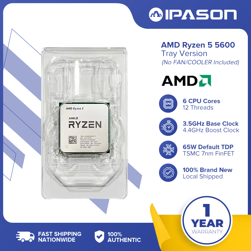 Ipason AMD Ryzen™ 5500/5 5600/ Ryzen™ 5700X Boxed Processors