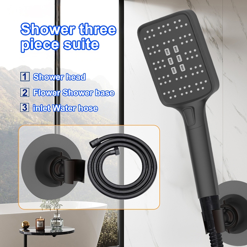 3 in 1 Shower Head Set 3-speed Booster Shower with Hose Portable ...