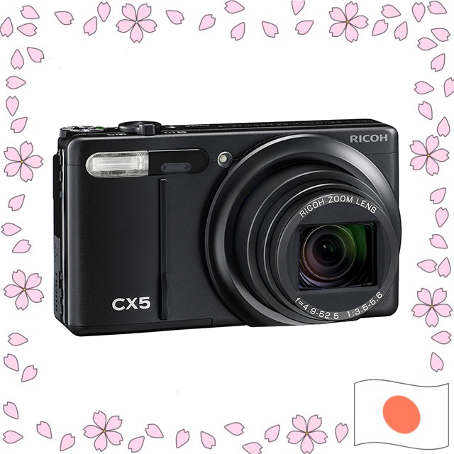 RICOH Hybrid AF system equipped, 10.7x optical zoom, CX5 Black