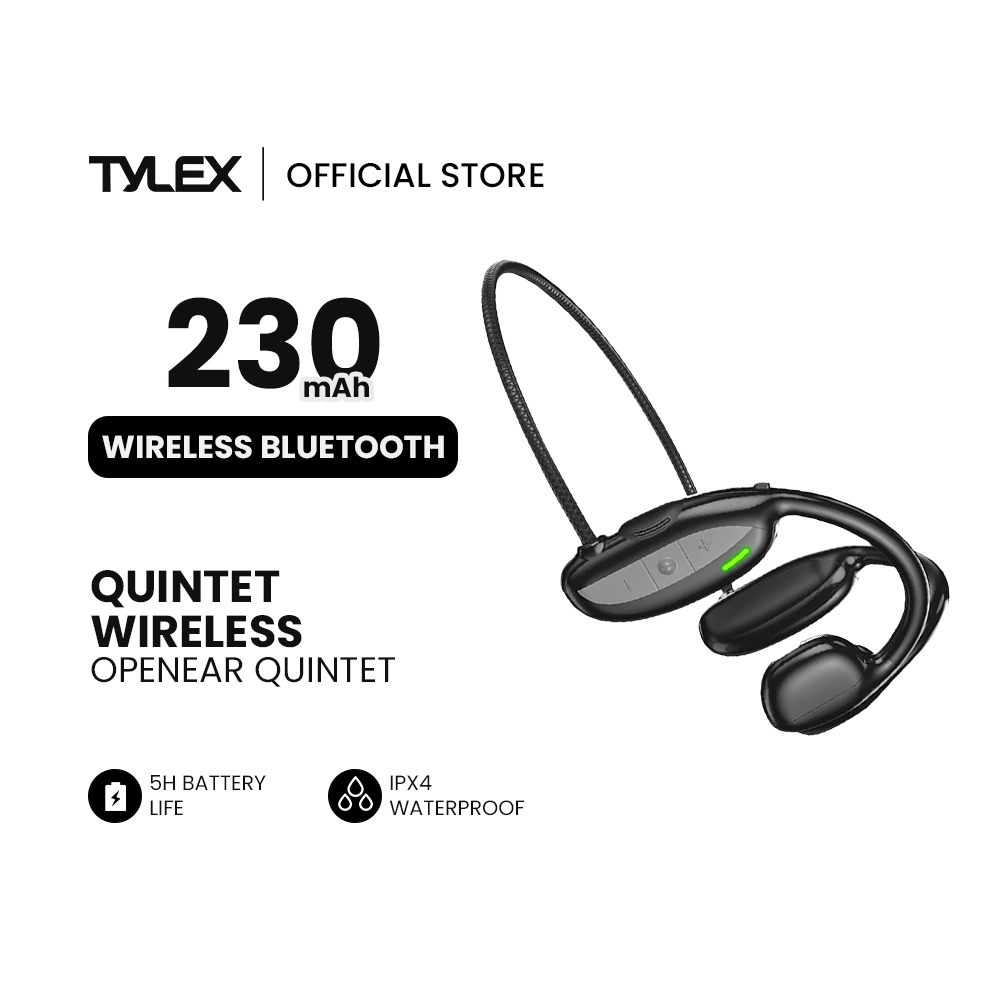 Tylex OPENEAR Quintet Wireless Headphones IPX4 Sweatproof Bluetooth  With Built-In Microphone