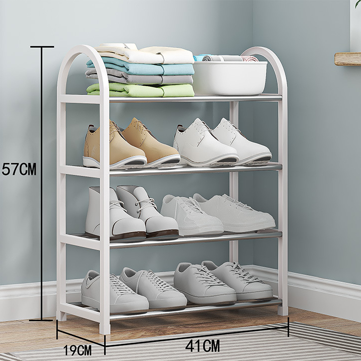 4 layer 5 layer Plastic Metal Simple Round Shoe Rack Shoe Cabinet ...