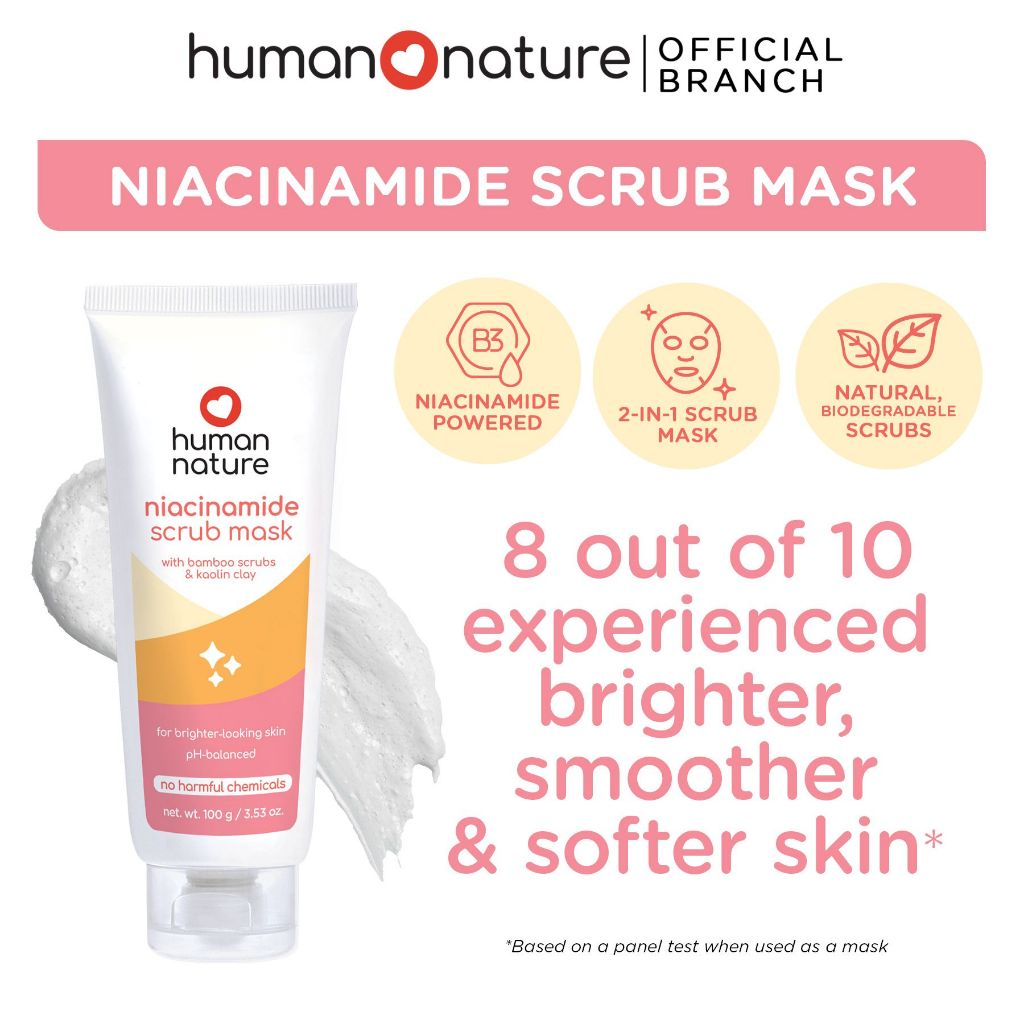 Human Nature Niacinamide Scrub Mask 100g (No Harmful Chemicals ...