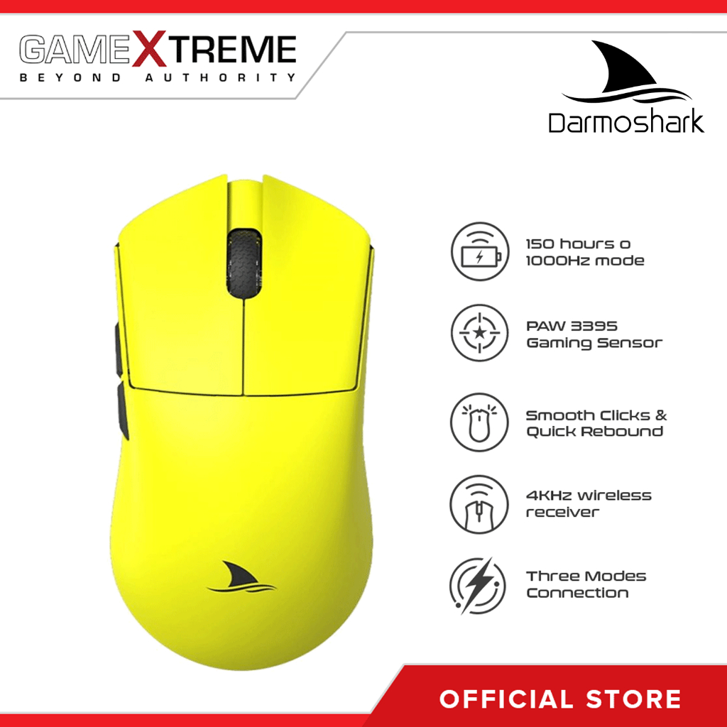 Darmoshark M3-4K Wireless Gaming Mouse Cyber Yellow | Shopee Philippines