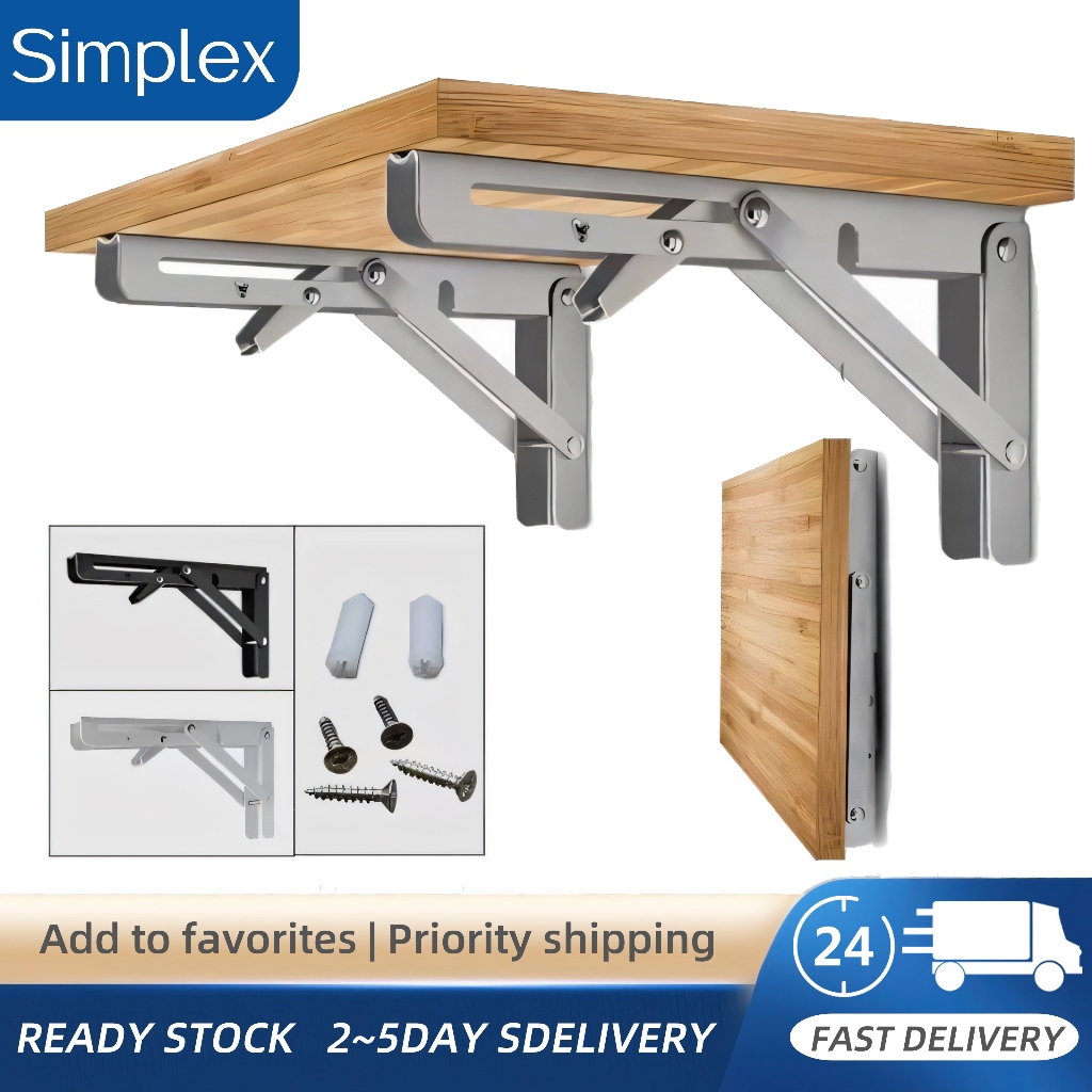 Spring Type Folding Angle Bracket Adjustable Foldable Wall Mounted ...