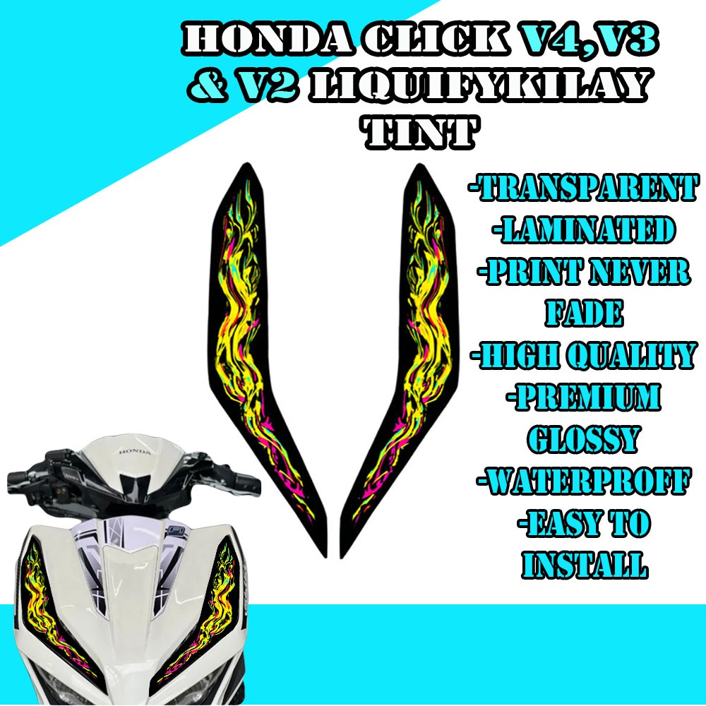 Honda Click V4, V3, and V2 Liquify Tint Kilay / Motorcycle Accessories ...