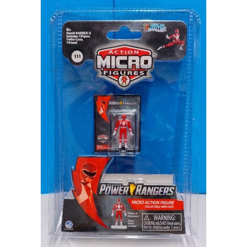 World's Smallest Power Rangers Red Ranger Micro Action Figure | Shopee ...