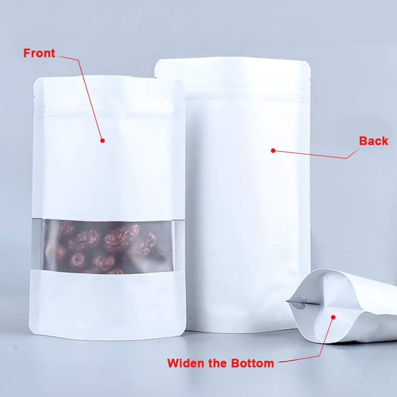100pcs Colored Aluminized Window Stand Up Pouch with Zip Lock Packaging ...
