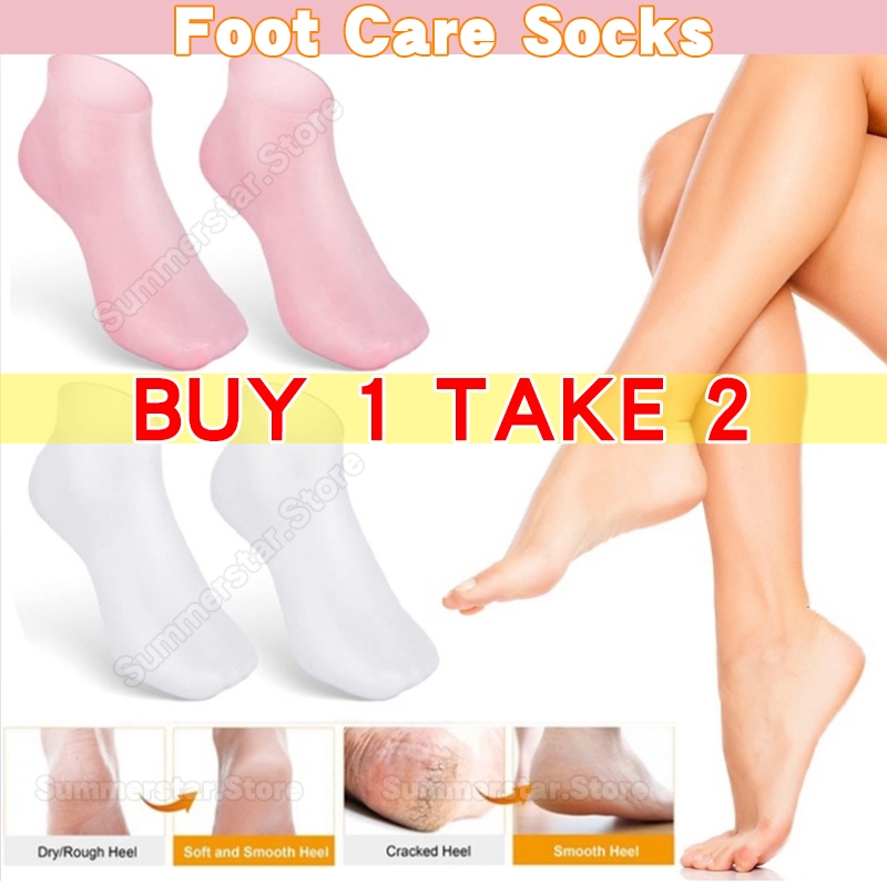 3 Pairs Silicone Gel Moisturizing Socks, Non-Slip Soft Silicone Socks Cracked Foot Prevention Socks High Elastic Anti Cracking - Foto 10
