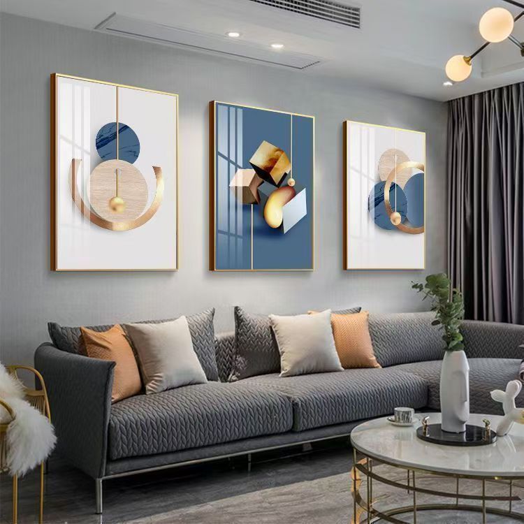 Atmosphere modern triptych frame flower decoration painting bedroom ...