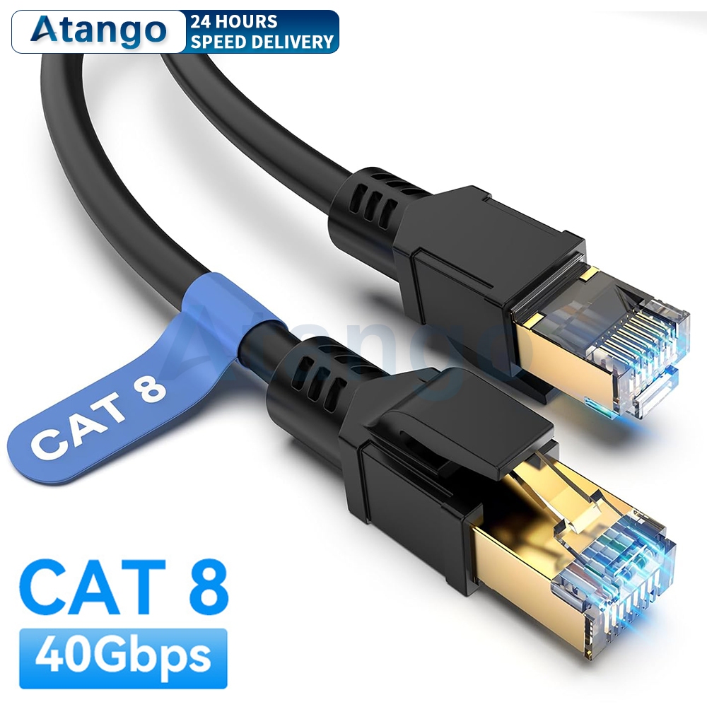 Cat8 40gbps Lan Cable Rj45 2000mhz Ethernet Cable Internet Network ...