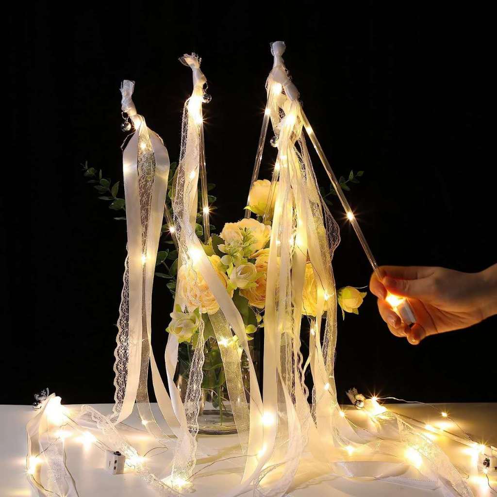 LED ribbon fairy stick ribbon flower party ribbon birthday wedding ...