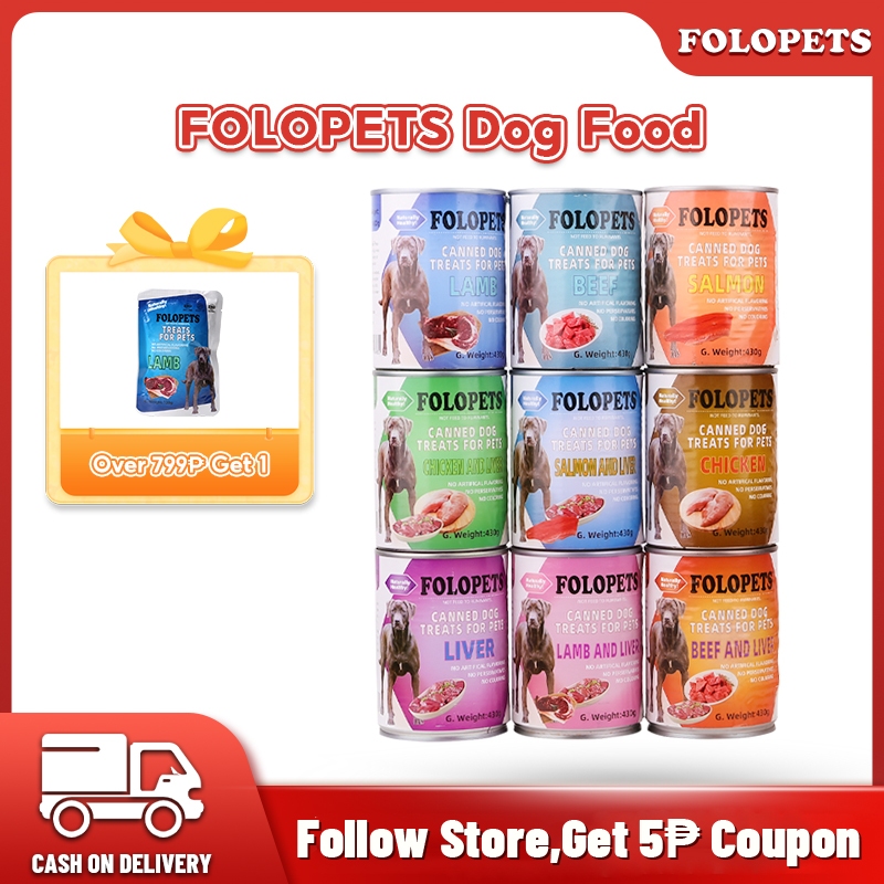 FOLOPETS Dog Cat Food In Can 24pcs-Box Dog Can Multi-Flavored Cat Food ...