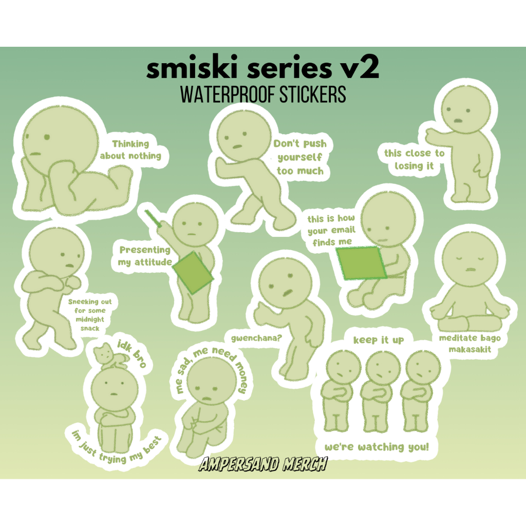 &M Smiski Waterproof Vinyl Stickers | Shopee Philippines