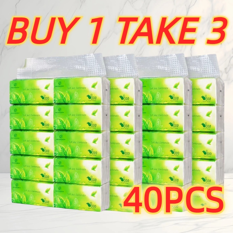 40pack Tissue Organic Green Tea Facial Tissue Paper towel Green Tea ...