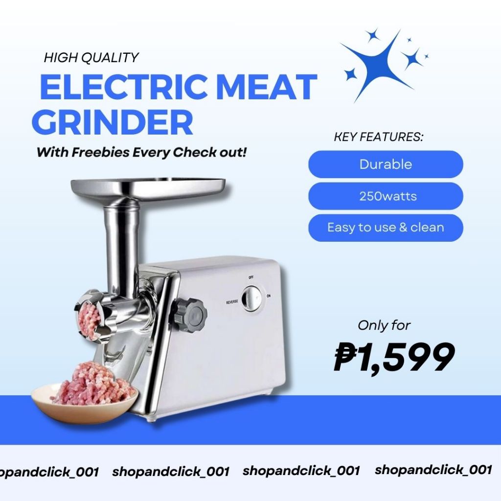 Electric Heavy Duty Meat Grinder Commercial | At Home Food Mincer ...