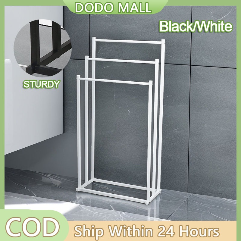 3 Tier Towel Rack Floor Standing Towel Rack Vertical No-Punch Bath ...