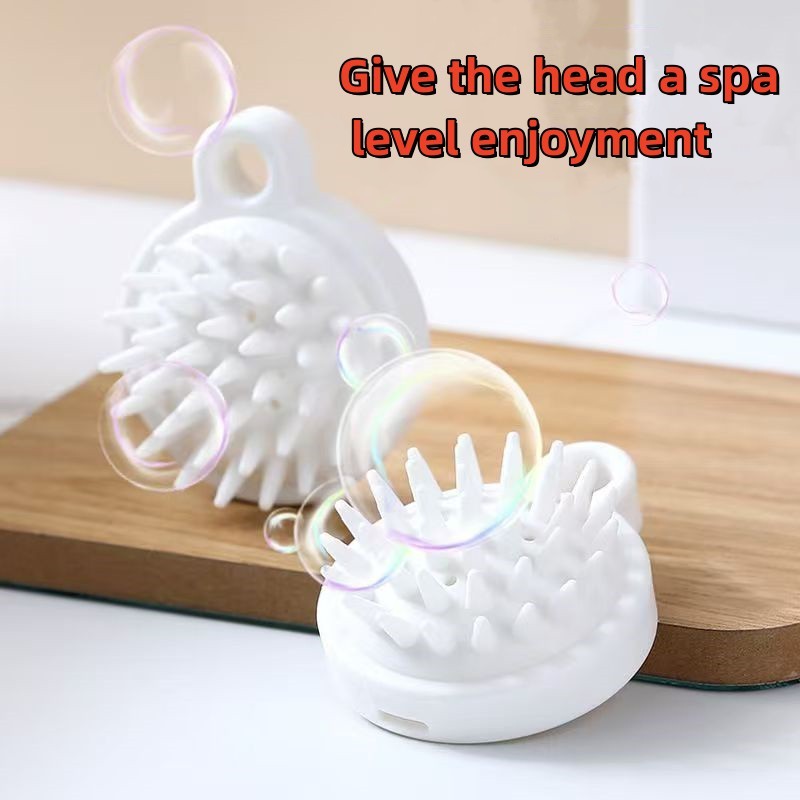 Japanese Silicone Scalp Massager Shampoo Brush Head Shower Clean Scrub ...
