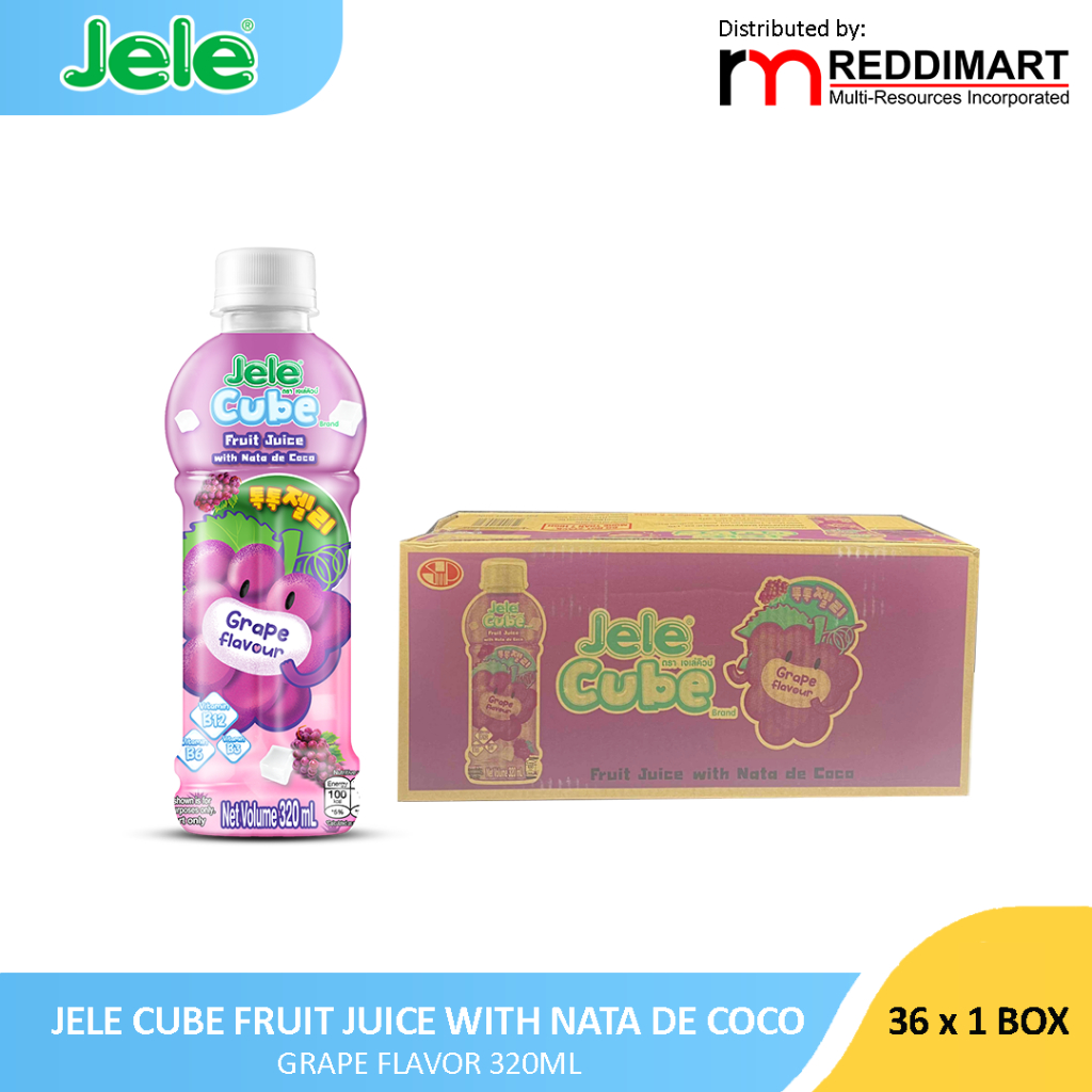 Jele Cube Fruit Juice with Nata De Coco 320ml (1 Box) | Shopee Philippines