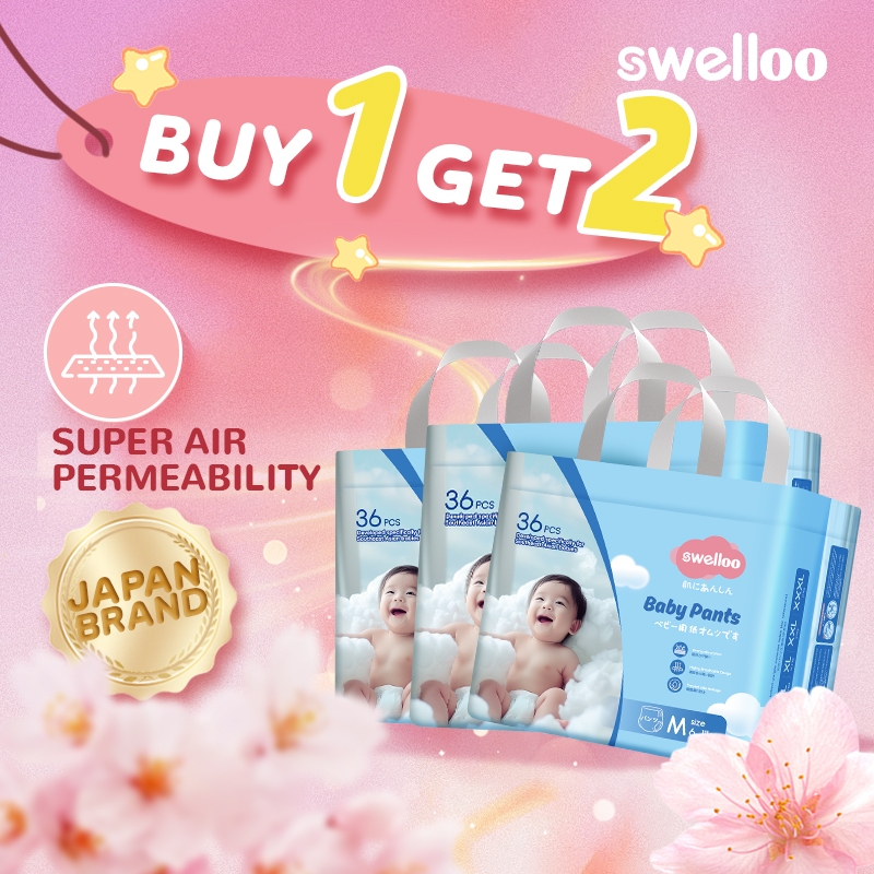 Swelloo Diaper Buy 1 Take 2 for baby Japan diaper pants tape baby pull ...